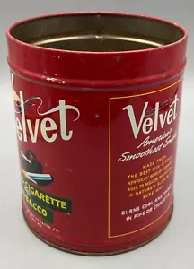 Lata de tabaco vintage de terciopelo (vacía) - sin tapa - Imagen 1 de 2