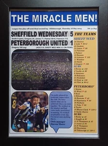 Sheffield Wednesday 5 Peterborough United 1 - 2023 play-offs - souvenir print - Picture 1 of 5