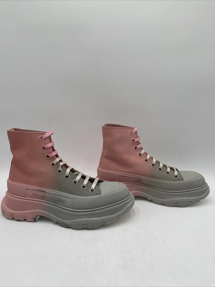Mujer Alexander McQueen Ombré Botines Con Cordones Rosa/Gris Talla 39 Foto 1 de 4