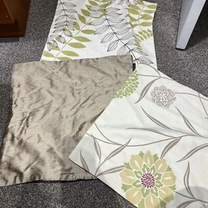 3 Mixed Colours Cushion Covers 17 X 17 Zip Closing NEW - Picture 1 of 6