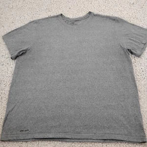 Nike Shirt Mens XXL 2XL Gray Performance Workout Gym Lightweight Running DriFit - Picture 1 of 10