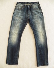 Denham Boyfriend Womens Jeans W27 L32 W10YS Selvedge Factory Distressed Selvage