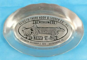 Always There Hook and Ladder Co 1979 #1 placa de aniversario de peltre Waynesboro PA - Imagen 1 de 4
