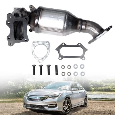 Каталитический конвертер передней выхлопной системы для Honda Accord 2,4 л 2013 2014 2015 2016 2017 годов выпуска - Изображение 1 из 4