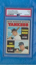 THURMAN MONSON 1970 O-PEE-CHEE #189 YANKEES ROOKIES MUNSON/McDONALD PSA 3 ! !