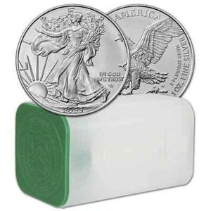(2) 2023 American Eagle Rolls 40 Troy Ounces .999 Fine Silver / Gem BU - Picture 1 of 4