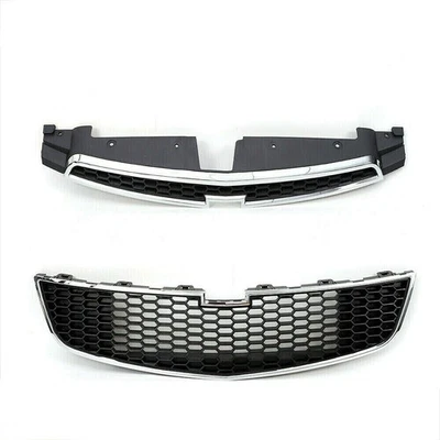 Front Upper Lower Grille Grill Black Plastic Trim For Chevrolet Cruze 2011-2014 Foto 1 de 4