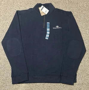 Carhartt 1/4 Zip Sweatshirt Mens L Navy Blue Pullover NWT - Picture 1 of 7