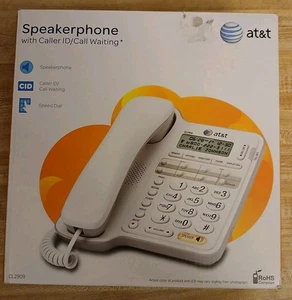 New AT&T CL2909 Corded Phone with Speakerphone and Caller ID/Call Waiting White - Picture 1 of 3