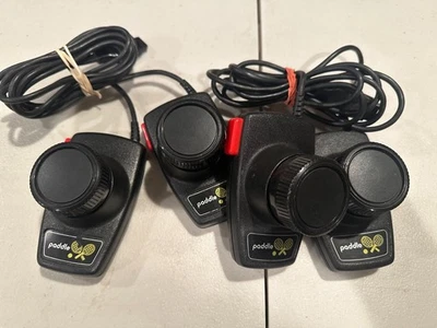x4 lot (2x2) Atari CX30 Vintage Game Paddle Joystick Atari 2600 Untested READ - Image 1 of 4