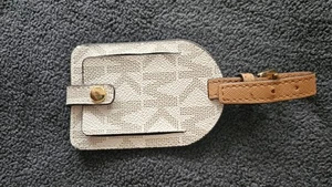 Kofferanhänger Original Michael Kors Braun- Weiß mit Logo - Bild 1 von 3