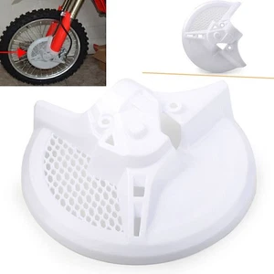 Front Brake Disc Rotor Guard Cover Plastic White Fit Honda CRF 450 240 270MM ATV - Picture 1 of 10