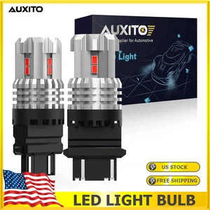 2x LED Brake Stop Tail Light Bulbs Lamp 3157 3057 4057 4157 Red Turn Signal New - Picture 1 of 10