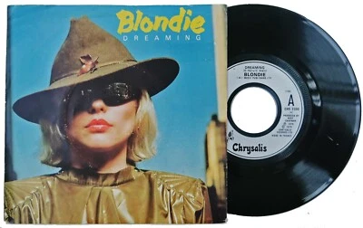 BLONDIE  7" Dreaming SILVER INJECTION LABEL French Large Hole - Image 1 of 4