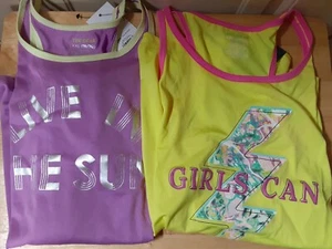 Tek GEAR (TWO) Girls Active Wear Tank Tops Size XXL (18/20) NEW WITH TAGS - Picture 1 of 5