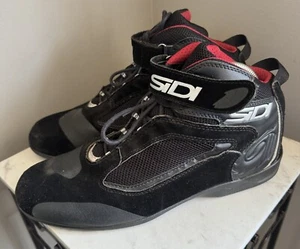 SIDI Motorcycle Gas Half Racing Ankle Black Boots/Shoes Men’s Size EU 43 9.5 - Picture 1 of 10