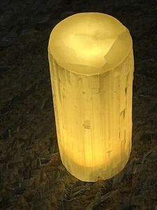 Große Selenitlampe poliert Top Netzkabel - Bild 1 von 5