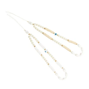 2 Pcs Mobile Phone Chain Wrist Lanyard for Sparkling Beaded Strap - Zdjęcie 1 z 12