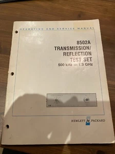 8502A Zestaw do testowania odbicia skrzyni biegów HP Instrukcja / Instrukcja serwisowa - KP423 - Zdjęcie 1 z 2