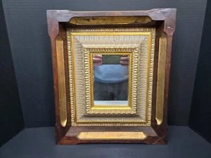 Very ornate Antique Deep well frame Gold gilt heavy thick wood Rosewood? - Picture 1 of 7