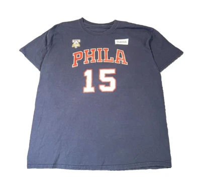 Camisa Philadelphia 76ers Para Hombre Grande Azul Marino Phila NBA Baloncesto Usada en Excelente Condición Foto 1 de 4