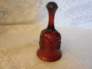 Avon 1876 Ruby Red Cape Cod: 6 1/2" Hostess Bell (It rings!) - Picture 1 of 3