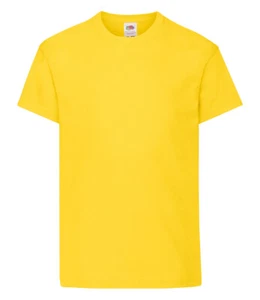 Fruit Of The Loom Childrens Kids Boys Girls Plain Cotton Tee T-Shirt Tshirt - Picture 1 of 19