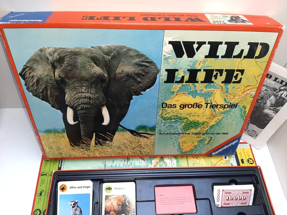 Innen fast wie neu:  Wildlife Ravensburger Spiele 1976 Familienspiel  TOP - Bild 1 von 4