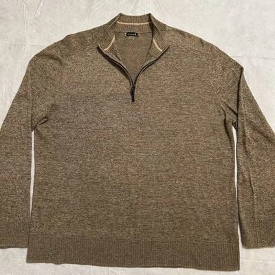 Pullover Smartwool Para Hombre XXL Marrón Mezcla Lana Merino Cuarto 1/4 Cremallera Foto 1 de 4