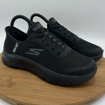Zapatos deportivos Skechers sin cordones Go Walk Flex para mujer talla 7 negros Foto 1 de 4