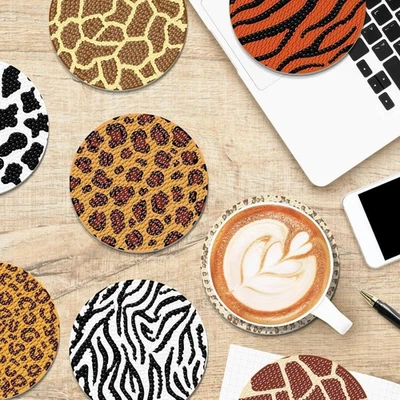 Posavasos artísticos con pedrería de 8 piezas Foto 1 de 4