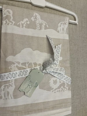 Павлин переулок 30 x 40 хлопок Baby одеяло в бежевый сафари узор новый с ярлыком - Изображение 1 из 3