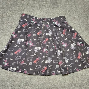 Nightmare Before Christmas Disney Skirt Womens Medium Black Front Zip - Picture 1 of 11