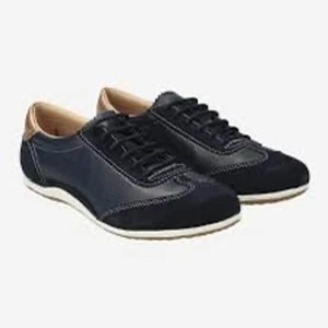 Geox Sneakers Donna D Vega A Pelle Navy e Oro Slim Line Comfort Sneaker - Foto 1 di 10