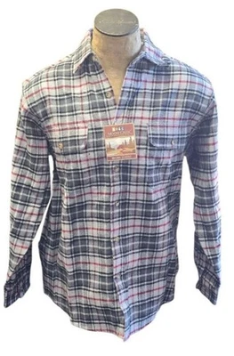 Camisa de franela de manga larga negra/regular/gris Moose Creek para hombre Foto 1 de 3