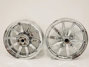 HARLEY DAVIDSON ROAD GLIDE ULTRA LIMITED IMPELLER CHROME WHEELS 2009-2021 OEM - Bild 1 von 3