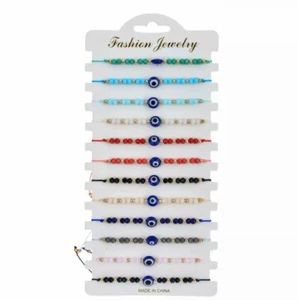 12 er Pack  Armbänder  Auge Schmuck Armband Nazar boncuk/ Evil eye Gastgeschenke - Bild 1 von 2