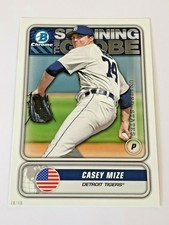 2020 Bowman Baseball Spanning the Globe 5x7 #49/49 - Casey Mize - Detroit Tigers
