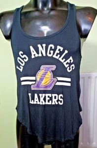 New Unisex Los Angeles Lakers Racerback Vest Top, Unisex Black - M - Picture 1 of 7