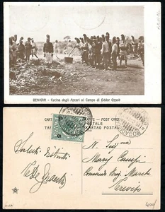 STORIA POSTALE Colonie SOMALIA 1909 Cartolina da Mogadiscio a Rovereto (FILK) - Picture 1 of 1
