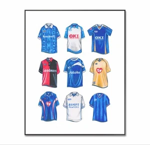 Portsmouth Football Shirt, Portsmouth Football Poster, Classic Shirt Print A4, - Picture 1 of 5