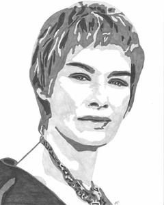 Game of Thrones 8x10 Metal Sketch Print Lena Headey Cersei Lannister #2 - Picture 1 of 2