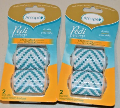 4 Amope Pedi Perfect Dry Skin Electronic Foot File Exfoliating Brush Refills 2x - Image 1 of 2
