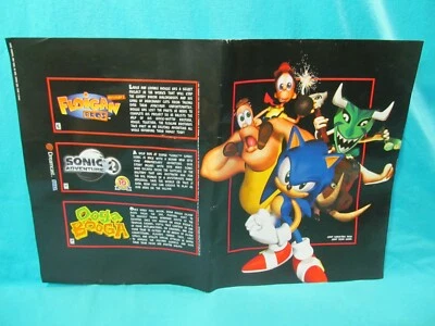 2001 SEGA DREAMCAST GREAT CHARACTERS POSTER 14 1/2" x 21 3/4" SONIC 2 DOGA BOOGA - Image 1 of 4