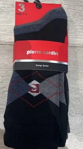Paquete de 3 pares de calcetines Pierre Cardin de mezcla de algodón de diseño para hombre Reino Unido 7-11 - Imagen 1 de 4