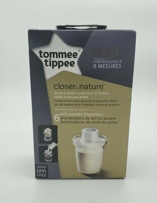 Tommee Tippee Closer To Nature Milk Powder 6 Dispensers New In Box • 11.97$