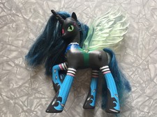 2013 My Little Pony Talking Queen Chrysalis Black Unicorn Pegasus WORKS Hasbro