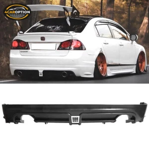 Fits 06-11 Honda Civic 4DR Sedan Mugen RR Rear Bumper Diffuser Clear Brake Light - Picture 1 of 4