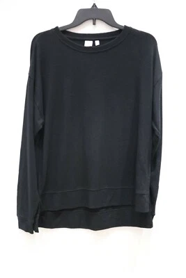 NWOT BP. women's S black crew neck sweater pullover side slits rayon blend top - Image 1 of 4