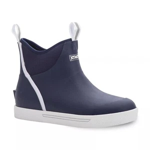 XTRATUF Men's Wheelhouse 6" Navy Rubber Ankle Deck Boots XMW201 Size 7 - Picture 1 of 5